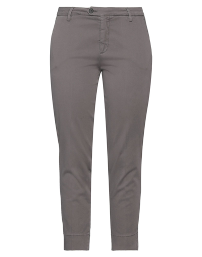 Shop Bonheur Woman Pants Grey Size 32 Cotton, Elastane