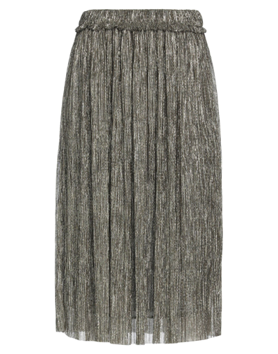 Shop Isabel Marant Étoile Marant Étoile Woman Midi Skirt Gold Size 2 Polyester, Metallic Fiber