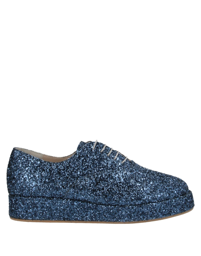 Shop Anniel Woman Lace-up Shoes Midnight Blue Size 9 Textile Fibers