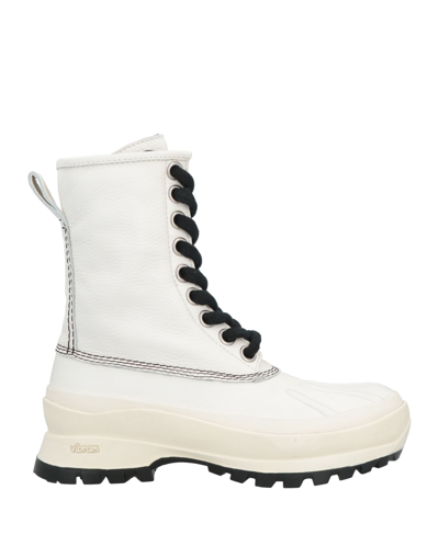 Jil Sander Ankle Boots In White