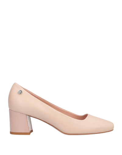 Shop Pollini Woman Pumps Blush Size 7.5 Soft Leather In Pink