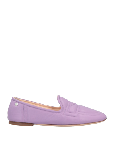 Shop Agl Attilio Giusti Leombruni Agl Woman Loafers Lilac Size 7.5 Soft Leather In Purple