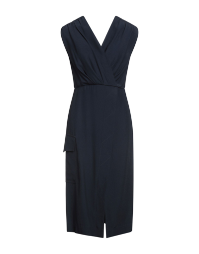 Shop Ballantyne Woman Midi Dress Midnight Blue Size 6 Viscose, Acetate