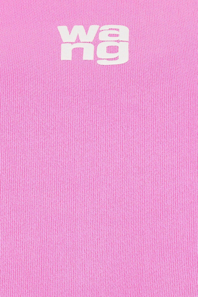 Shop Alexander Wang Fluo Pink Cotton Blend Oversize Sweatshirt In Pink Glo