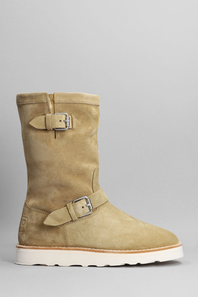 Shop Kenzo Ankle Boots In Beige Suede