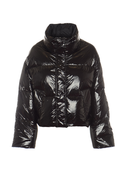 Shop Stand Studio Tatum Cropped Padded Jacket In Black