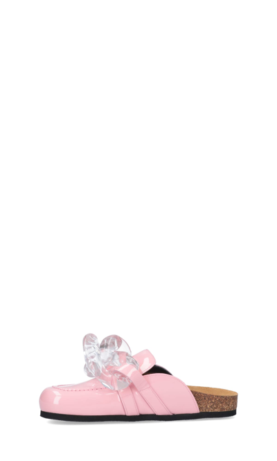 Shop Jw Anderson Flat Shoes In Pink + Chain Transparent