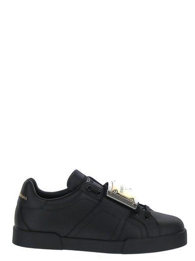 Shop Dolce & Gabbana Black Low-top Sneakers In Nero