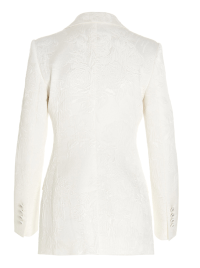 Shop Dolce & Gabbana Turlington Blazer Jacket In Bianco