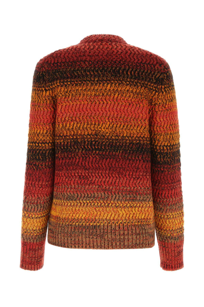 Shop Chloé Multicolor Cashmere Sweater In Sunset Orange