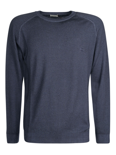 Shop Etro Round Neck Sweater In Charcoal