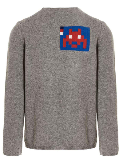 Shop Comme Des Garçons Shirt Jacquard Patterned Crewneck Jumper In Grigio