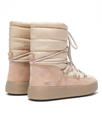 Shop Moon Boot Ltrack Pale-pink Nylon Boots In Cipria