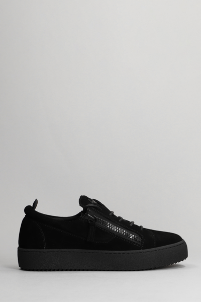 Shop Giuseppe Zanotti Frankie Sneakers In Black Suede In Nero