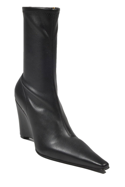 Shop Jw Anderson Wedge Zipped Boots In Nero