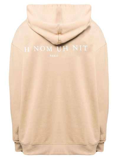 Shop Ih Nom Uh Nit Beige Cotton Hoodie