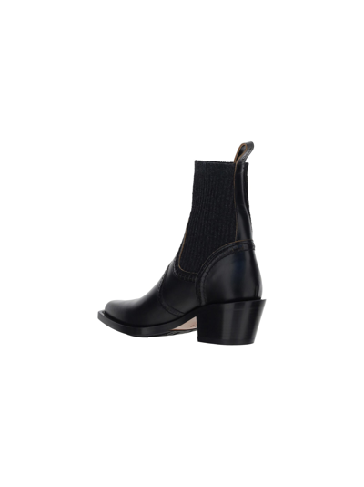 Shop Chloé Nellie Ankle Boots In Black