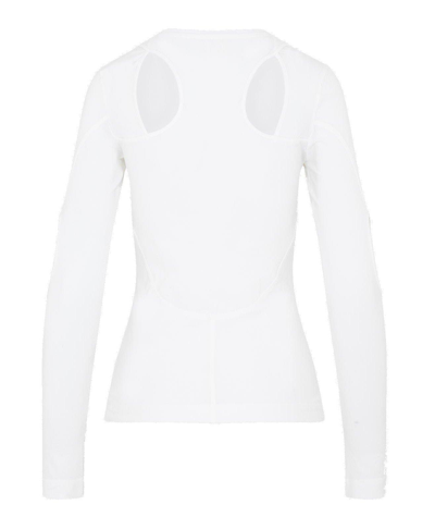 Shop Givenchy Cut-out Knit Top In Bianco
