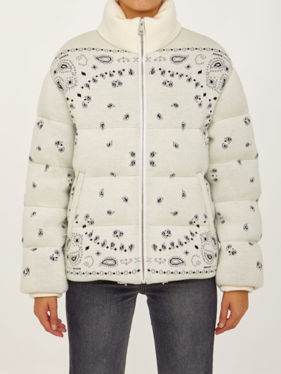 Shop Alanui Bandana Puffer Jacket