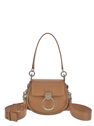 Shop Chloé Small Tess Bag In Beige