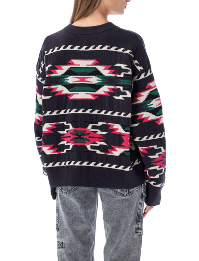 Shop Isabel Marant Étoile Geometric Pattern Milton Knitted Sweater