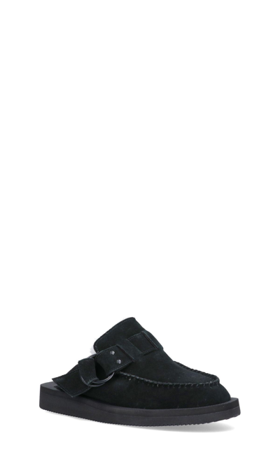 Shop Suicoke Lemi-mab Mules In Blk Black