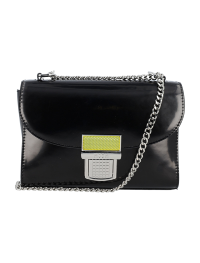 Msgm Mini Clic Bag In Black