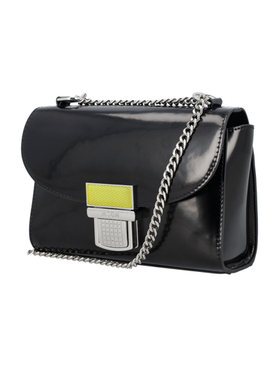 Msgm Mini Clic Bag In Black