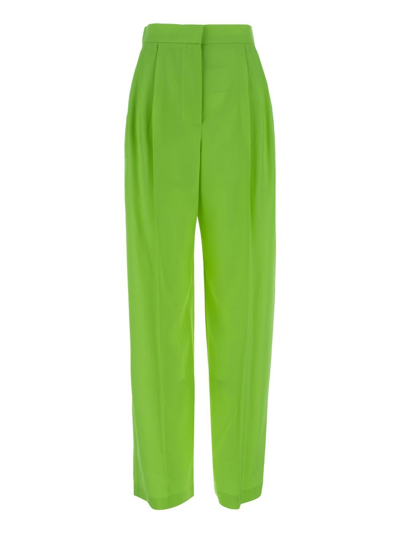 Shop Alexander Mcqueen High Waist Trousers In Verde