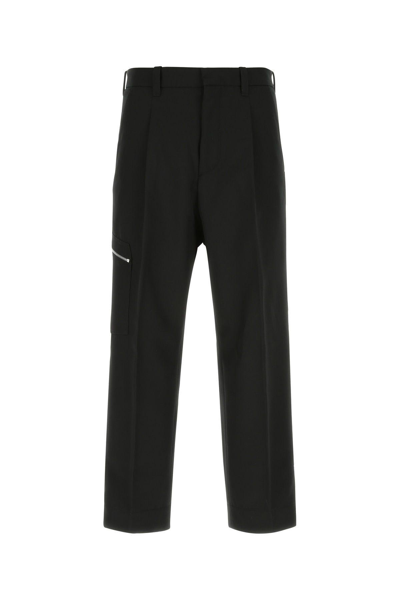 Shop Oamc Black Polyester Wide-leg Pant
