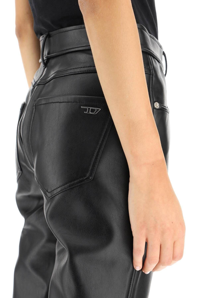 Shop Diesel Straight-leg Faux Leather Pants In Xx