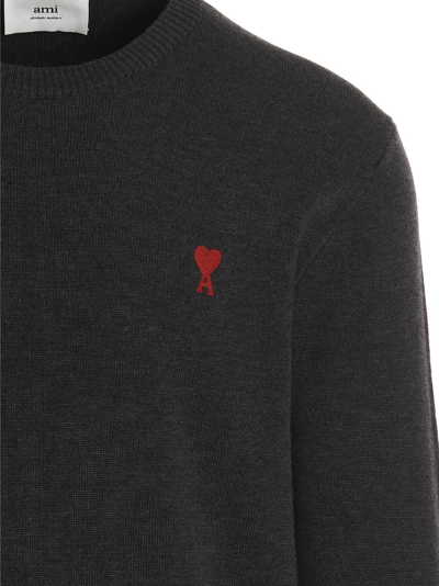 Shop Ami Alexandre Mattiussi Adc Sweater In Grey