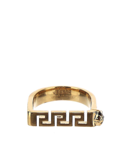 Versace Medusa Greca Bar Ring - Gold