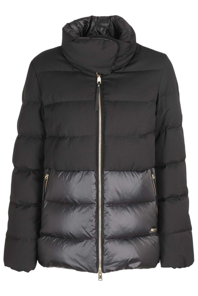 Shop Woolrich Luxe Puffy Zipped Padded Jacket In Black