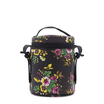 Shop Kenzo Floral-printed Zipped Bucket Bag In Black