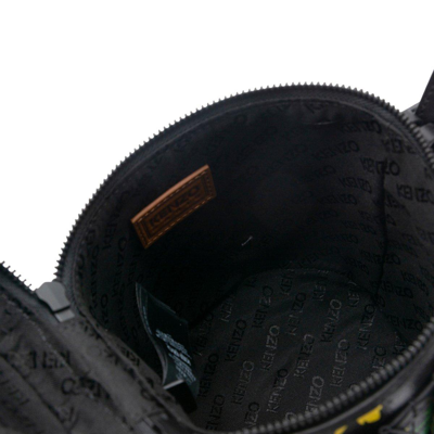 Shop Kenzo Floral-printed Zipped Bucket Bag In Black