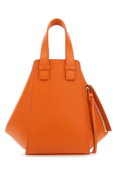 Shop Loewe Hammock Logo-detailed Tote Bag In Orange