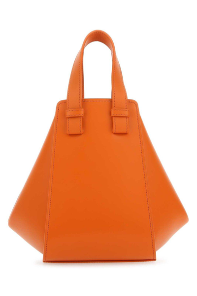 Shop Loewe Hammock Logo-detailed Tote Bag In Orange