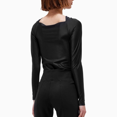 Shop Coperni Cut Out Draped Bodysuit Copf21js19545 In Black