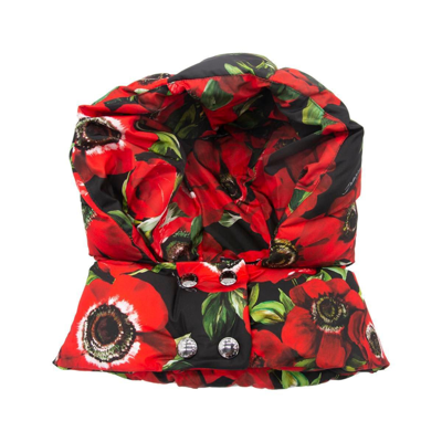 Shop Dolce & Gabbana Floral-printed Hat In Anemoni Fdo Nero