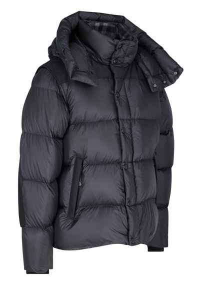 Shop Burberry Detachable Sleeve Hooded Puffer Jacket