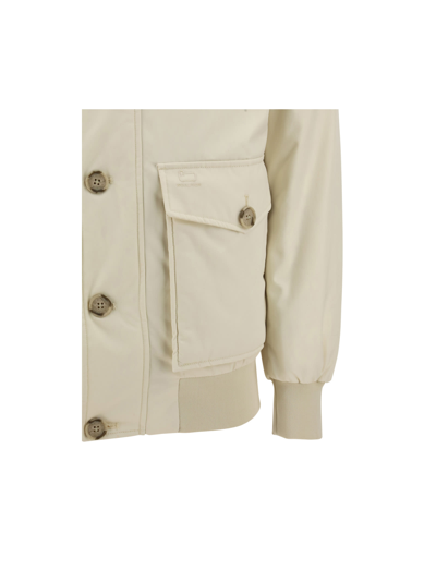 Shop Woolrich Byrd Jacket In Panna