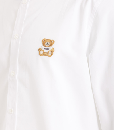Shop Moschino Teddy Embroidery Logo Shirt
