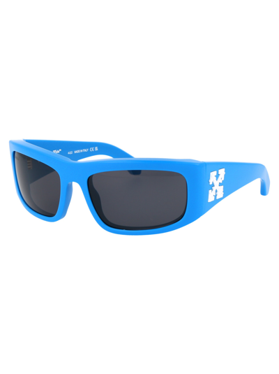 Shop Off-white Joseph Sunglasses In Blu Grigio Scuro