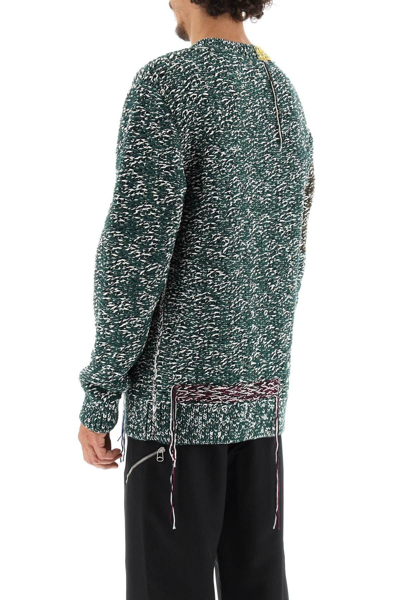 Shop Oamc Astral Jacquard Sweater In Verde