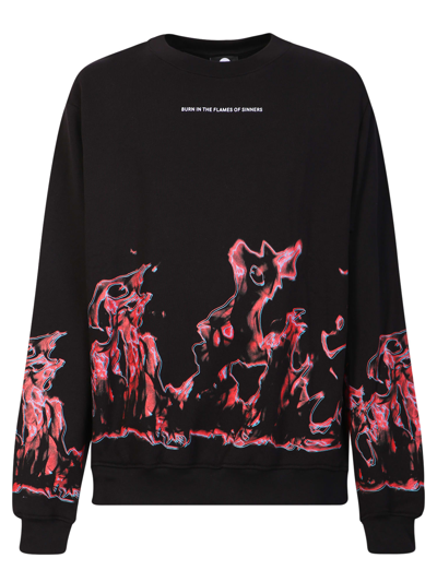 Shop Ihs Flames Sweatshirt In Black