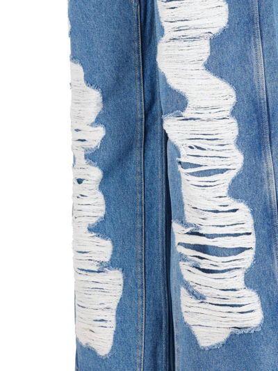 Shop Givenchy High Waist Wide-leg Jeans In Light Blue