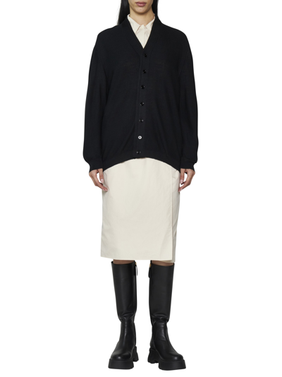 Shop Lemaire Cardigan In Bk999 Black