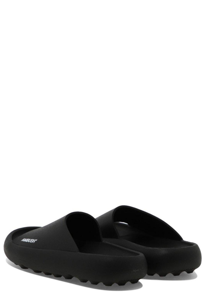 Ambush Round-toe Rubber Slides In Black