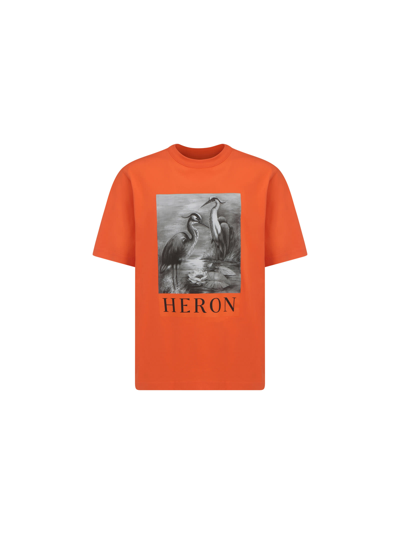 Shop Heron Preston T-shirt In Orange/black